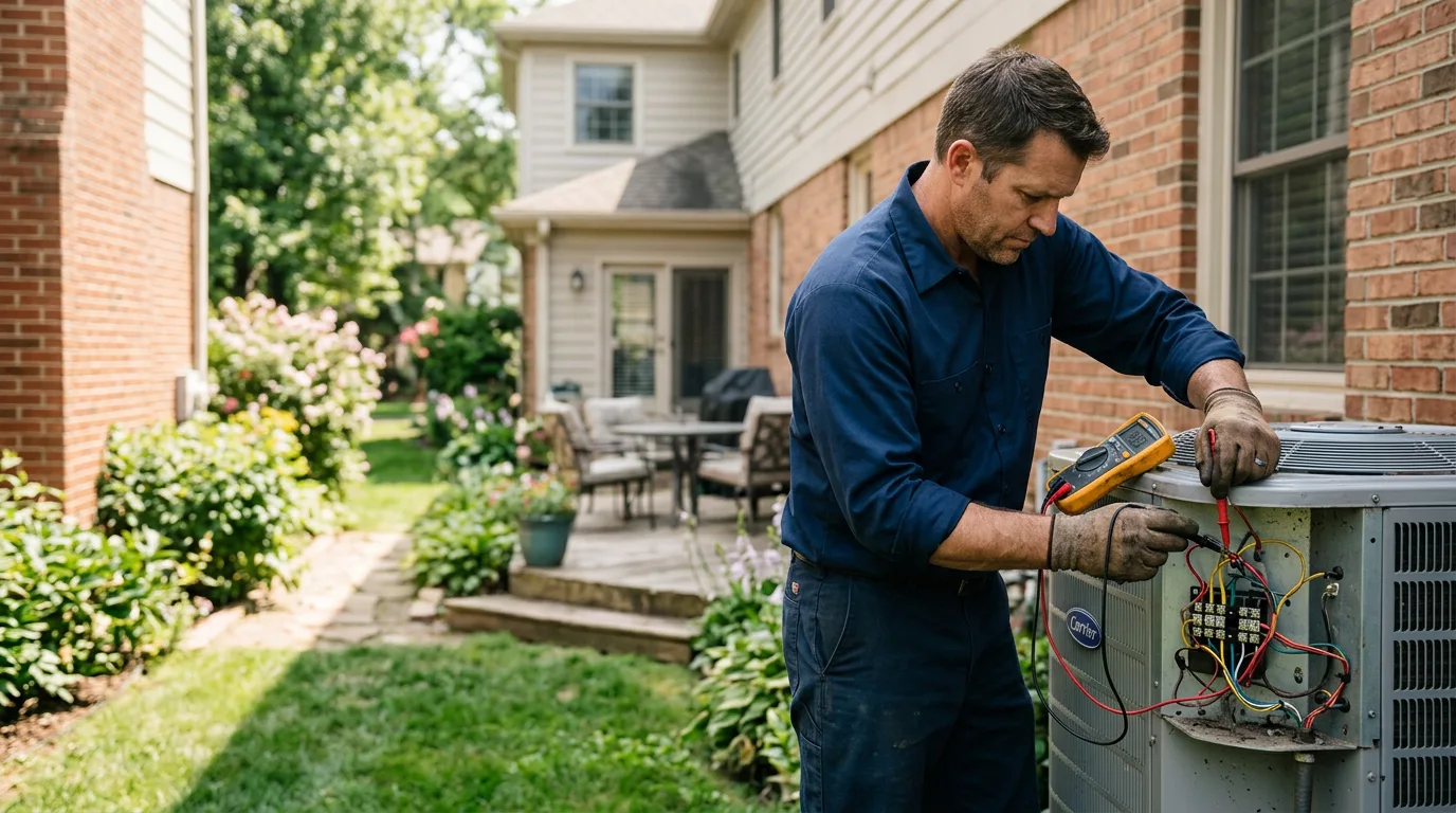 HVAC technician working near Bunch, OK